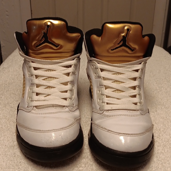Jordan 5 Retro Olympic Gold ,Men's Size-8 - Picture 2 of 14